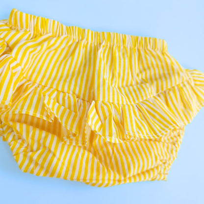 Keebee Yellow Bloomer-Striped-Cotton-For Infants