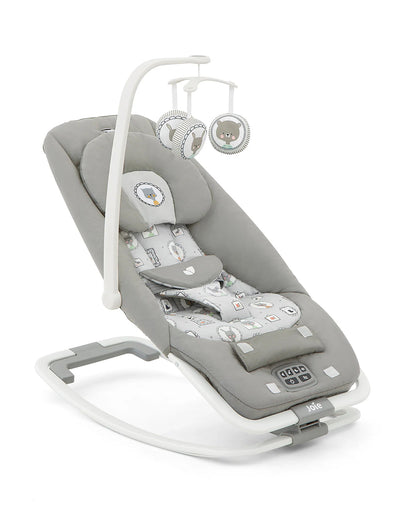 Joie Dreamer Rocker & Bouncer-3 Position Reclining Seat-2 Position Adjustable Leg Rest-With Removable & Rotating Toy Bar-Battery Operated-2 Years Warranty-Upto 9 Kg-Portrait