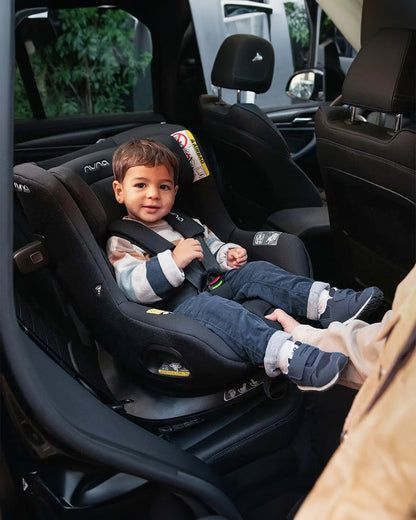 Nuna Pruu Baby Car Seat-Convertible Car Seat-360 Degree Rotation-10 Position Reclining Seat-Integrated Rebound Bar to Minimize Rotation During Impact-2 Years Warranty-For 0 to 4Y (Upto 19Kg)-Granite