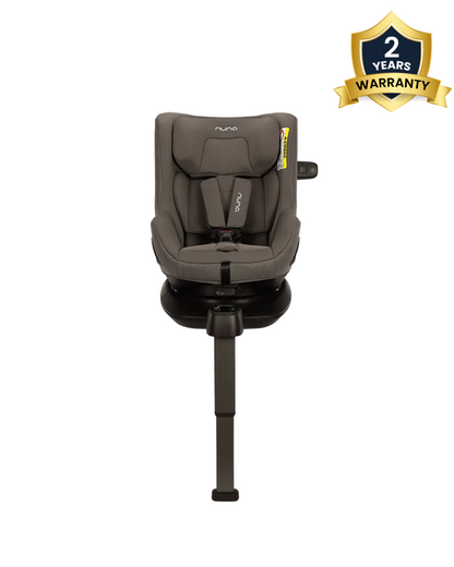 Nuna Pruu Baby Car Seat-Convertible Car Seat-360 Degree Rotation-10 Position Reclining Seat-Integrated Rebound Bar to Minimize Rotation During Impact-2 Years Warranty-For 0 to 4Y (Upto 19Kg)-Granite