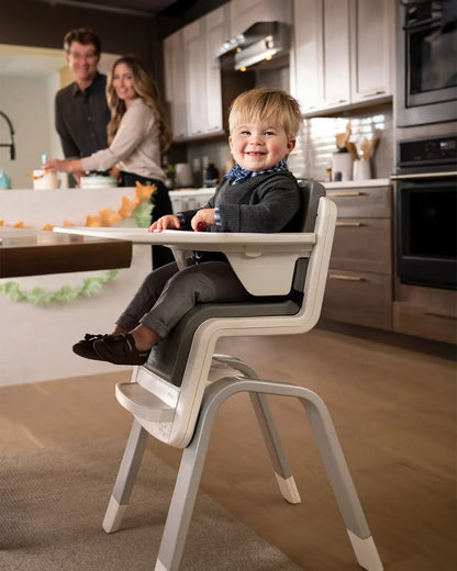 Nuna Zaaz Baby High Chair-Air Foam Cushion-Height Adjustable-Easily Removable Tray, Arm Bar & Footrest-For 0M+ (Upto 100Kg)-Black Plum