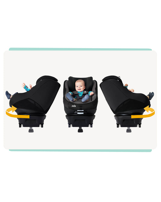 Joie Spin 360 Baby Car Seat-Convertible (Front & Rear Facing)-360 Degrees Rotation-With Integrated Load Leg-6 Positions Adjustable Headrest-2 Years Warranty-For 0 to 4Y (Upto 18 kg)-Ember