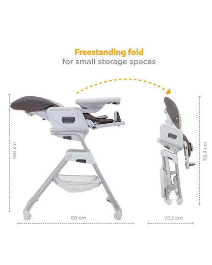Joie Mimzy Spin 3 in 1 Baby High Chair-360 Degree Spinning-Adjustable Height & Recline-0M+ (Upto 15 Kg)-Geometric Mountains