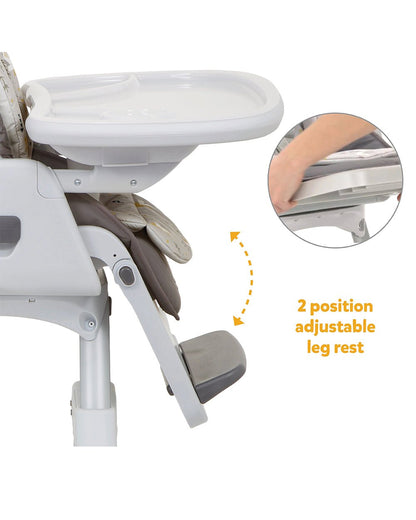 Joie Mimzy Spin 3 in 1 Baby High Chair-360 Degree Spinning-Adjustable Height & Recline-0M+ (Upto 15 Kg)-Geometric Mountains