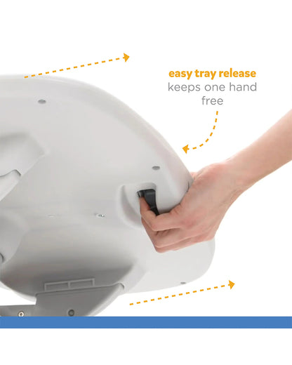 Joie Mimzy Spin 3 in 1 Baby High Chair-360 Degree Spinning-Adjustable Height & Recline-0M+ (Upto 15 Kg)-Geometric Mountains