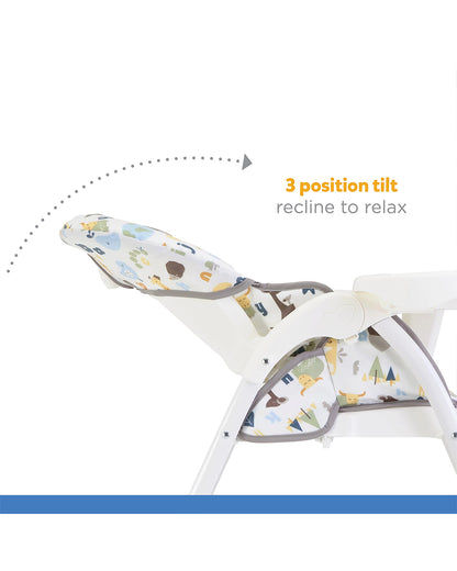 Joie Mimzy Snacker Baby High Chair-One Hand Quick Compact Fold-Streamlined Design-6M to 3Y (Upto 15Kg)-Leo