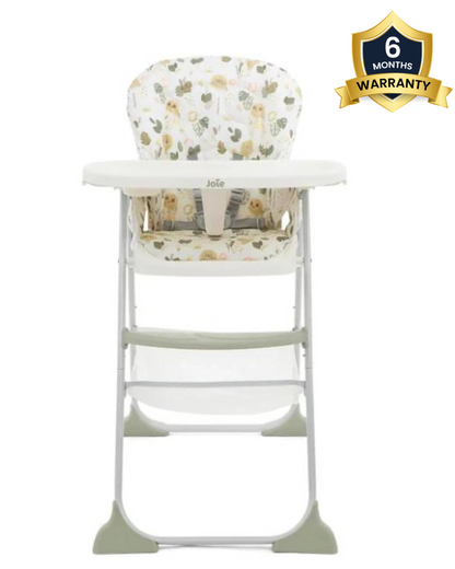 Joie Mimzy Snacker Baby High Chair-One Hand Quick Compact Fold-Streamlined Design-6M to 3Y (Upto 15Kg)-Leo