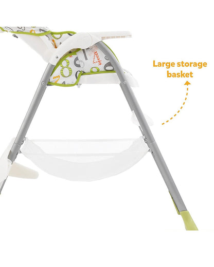 Joie Mimzy Snacker Baby High Chair-One Hand Quick Compact Fold-Streamlined Design-6M to 3Y (Upto 15Kg)-123 Artwork