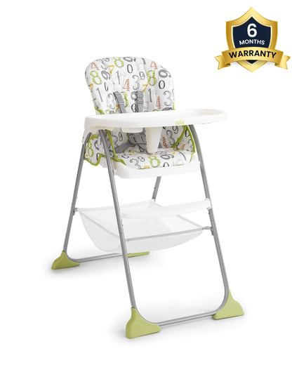 Joie Mimzy Snacker Baby High Chair-One Hand Quick Compact Fold-Streamlined Design-6M to 3Y (Upto 15Kg)-123 Artwork