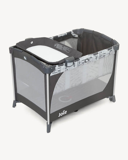 Joie Commuter Change Travel Cot-Changer Included-Compact Fold-For 0M+ (Upto 15 Kg)-Logan