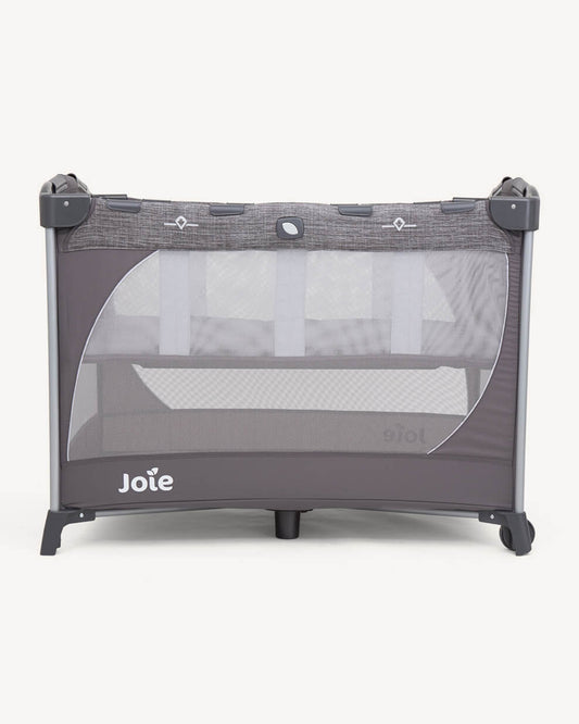 Joie Commuter Change & Snooze Travel Cot-Changer & Snoozing Seat Included-Compact Fold-For 0M+ (Upto 15 Kg)-Grey