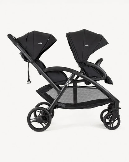 Joie Evalite Duo Twin Stroller-Multiple Recline Positions-Adjustable Leg Rest-Pram For 0 to 3Y (Upto 15 Kg)-Shale