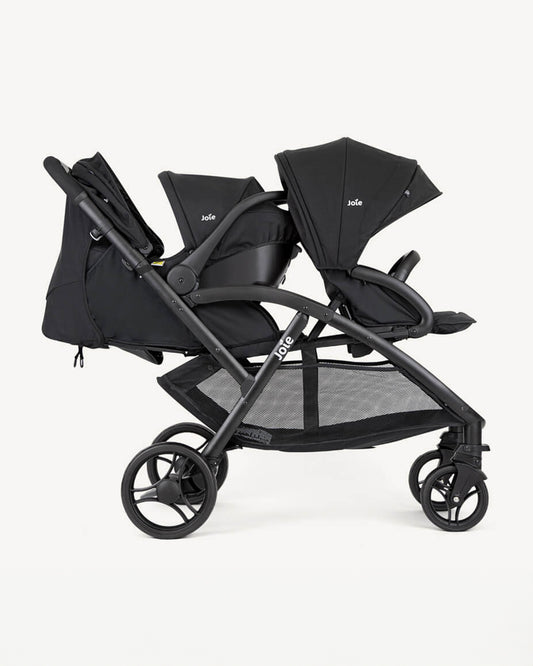 Joie Evalite Duo Twin Stroller-Multiple Recline Positions-Adjustable Leg Rest-Pram For 0 to 3Y (Upto 15 Kg)-Shale