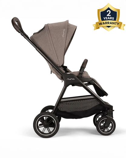 Nuna TRIV Next Baby Stroller-With Cup Holder-One Hand Fold-Includes Rain Cover & Post Adaptors-2 Years Warranty-Pram for 0 to 4Y (Upto 22Kg)-Cedar