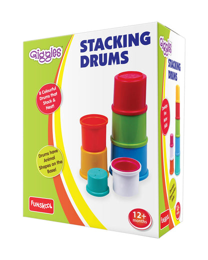 Funskool Giggles Stacking Drums Shape Sorter and Stacker-Learning and Educational Toys-12M+