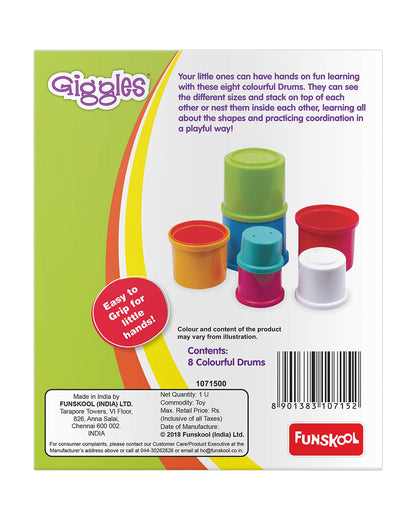 Funskool Giggles Stacking Drums Shape Sorter and Stacker-Learning and Educational Toys-12M+