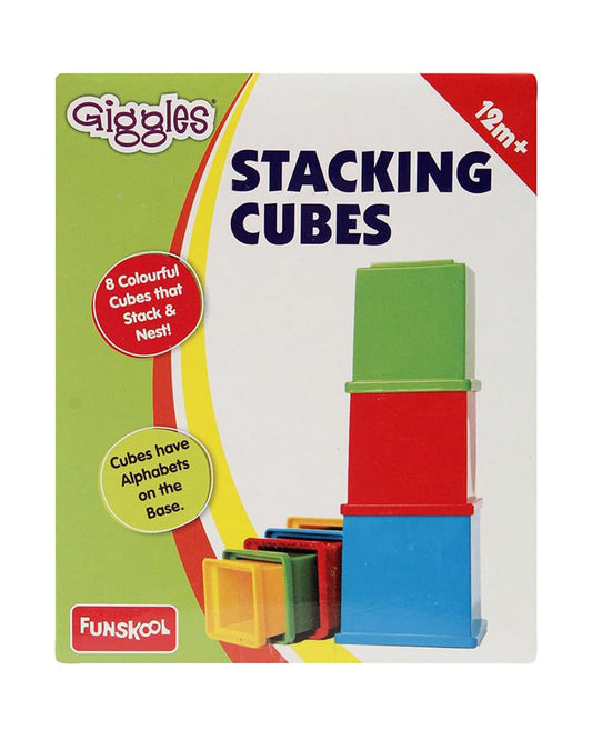 Funskool Giggles Stacking Cubes Shape Sorter and Stacker-Learning and Educational Toys-12M+