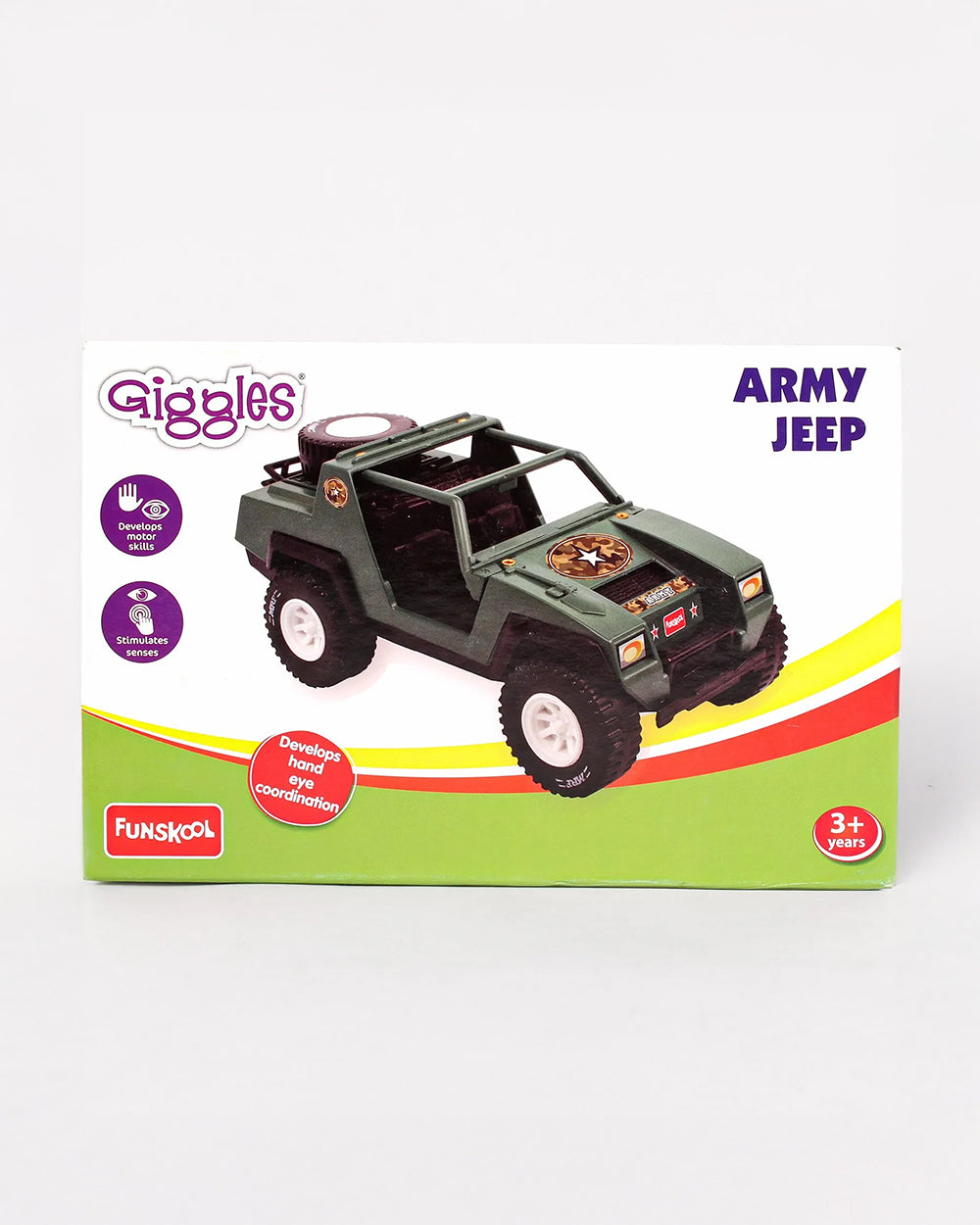 Funskool Giggles Army Jeep Vehicle Toy Green 9M Extra 5 Off duckduckbaby