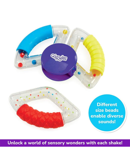 Funskool Giggles Sensory Rattle Trio Rattle Toy-For Infants