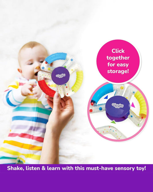 Funskool Giggles Sensory Rattle Trio Rattle Toy-For Infants