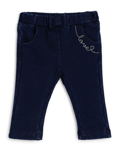 Chicco Blue Jeans-Solid-Cotton Blend-For Infants