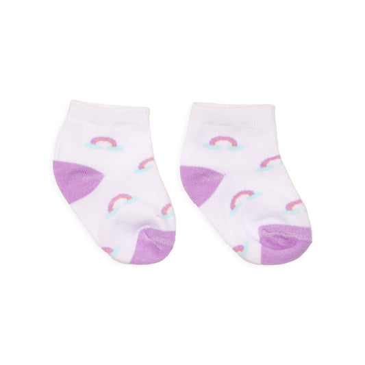 Kicks & Crawl Pink, Purple & Multicolor Socks-Unicorn Print-Cotton-Pack of 3-For Infants