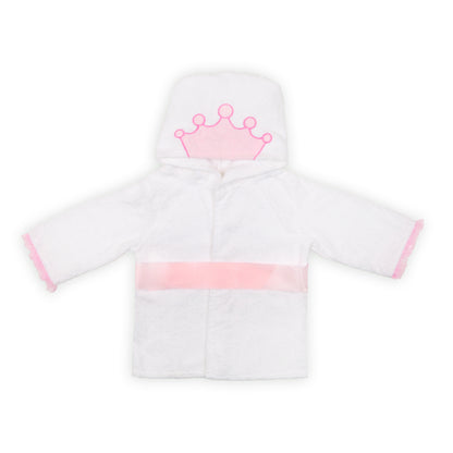 Kicks & Crawl Baby Hooded Bathrobe-100% Terry Cotton-Lovely Princess