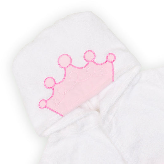 Kicks & Crawl Baby Hooded Bathrobe-100% Terry Cotton-Lovely Princess