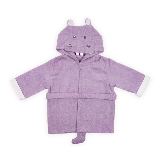 Kicks & Crawl Baby Hooded Bathrobe-100% Terry Cotton-Baby Rhino