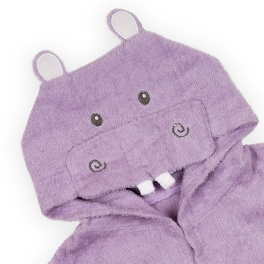 Kicks & Crawl Baby Hooded Bathrobe-100% Terry Cotton-Baby Rhino