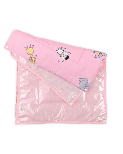 Kicks & Crawl Baby Reusable Diaper Changing Mat & Mattress Protector-Forest Friends-Pack of 3