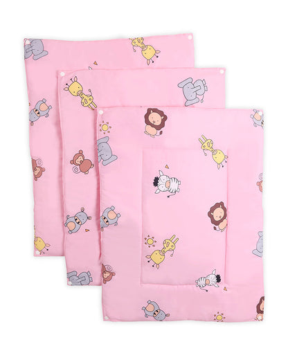 Kicks & Crawl Baby Reusable Diaper Changing Mat & Mattress Protector-Forest Friends-Pack of 3
