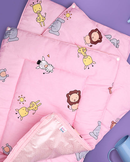 Kicks & Crawl Baby Reusable Diaper Changing Mat & Mattress Protector-Forest Friends-Pack of 3