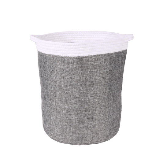 Kicks & Crawl Going Grey Storage Nest-Multipurpose Storage Bag-Closet Organizer, Nursery Bin, Bath Basket & Toy Storage-Durable-Grey & White