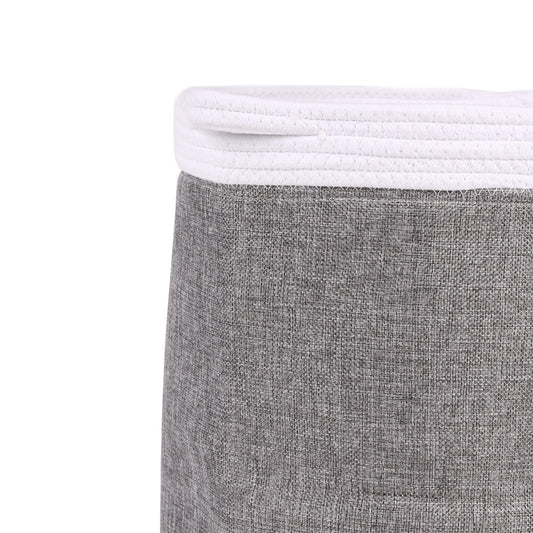 Kicks & Crawl Going Grey Storage Nest-Multipurpose Storage Bag-Closet Organizer, Nursery Bin, Bath Basket & Toy Storage-Durable-Grey & White