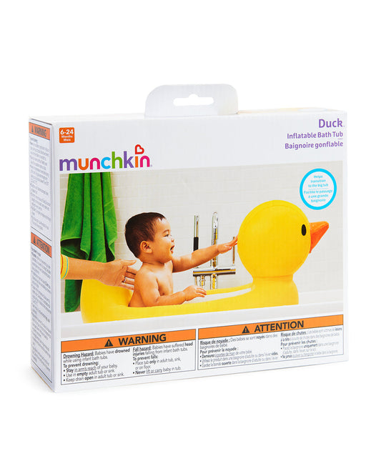 Munchkin White Hot Inflatable Baby Bath Tub-With Temperature Indicator-6 to 24M-Duck