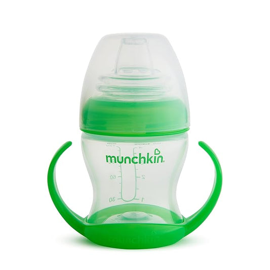 Munchkin Flexi Transition Cup-Twin Handle-Wide Mouth Opening-118 ml-Assorted Colors