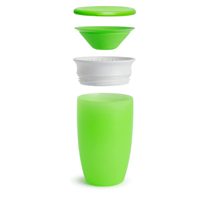 Munchkin Miracle 360 Degree Sippy Cup-Green-296 ml-Auto Flow Stop-For Infants