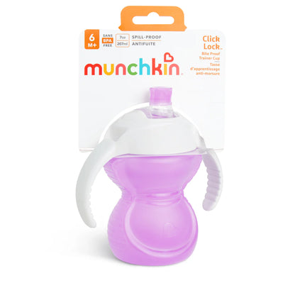 Munchkin Click Lock Bite Proof Trainer Cup-Twin Handle-Dishwasher Safe-207 ml-Assorted Colors