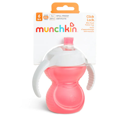 Munchkin Click Lock Bite Proof Trainer Cup-Twin Handle-Dishwasher Safe-207 ml-Assorted Colors