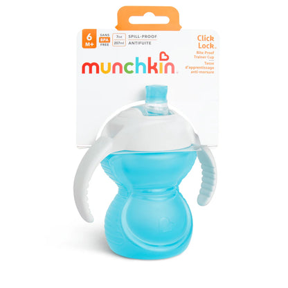 Munchkin Click Lock Bite Proof Trainer Cup-Twin Handle-Dishwasher Safe-207 ml-Assorted Colors