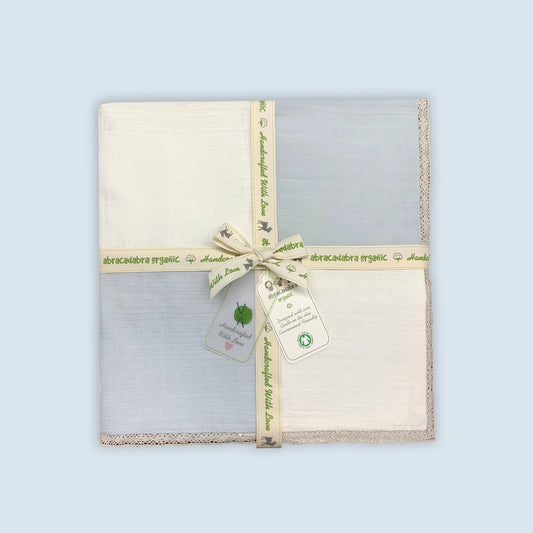 Abracadabra Organic Muslin Patchwork Blanket-Blue-Handmade With Care-For Infants