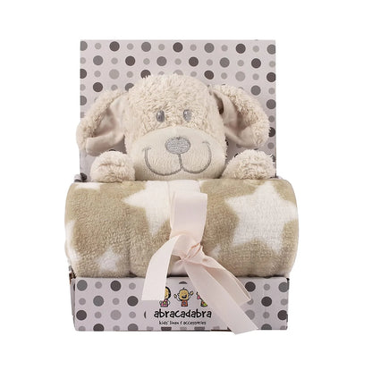 Abracadabra Toy with blanket Dog Gift Set-Pack Of 2-Gift For Baby Shower & Baby Birthday