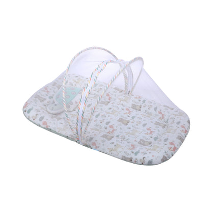 Abracadabra Baby Gadda Set-With Mosquito Net & Baby Pillow-Multicolor-Bambi & Friends-For Infants