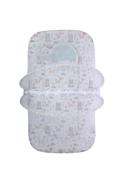 Abracadabra Baby Gadda Set-With Mosquito Net & Baby Pillow-Multicolor-Bambi & Friends-For Infants