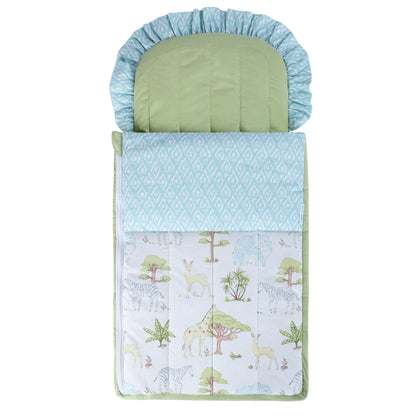 Abracadabra Quilted Baby Carrier Nest Cum Sleeping Bag-Savanna-Green-For Infants