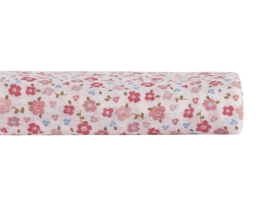 Abracadabra Vintage Floral Swaddles-Pink-Muslin Cotton-Infant Wraps-Pack of 3