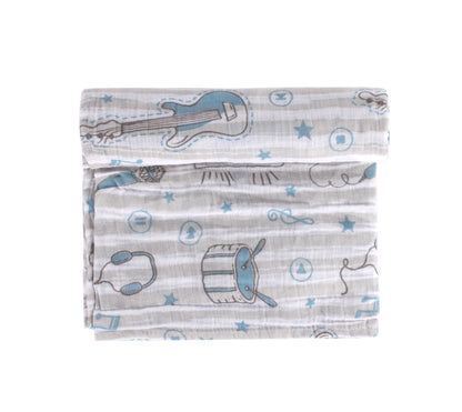 Abracadabra Rockstar Swaddles-Multicolor-Muslin Cotton-Infant Wraps-Pack of 3