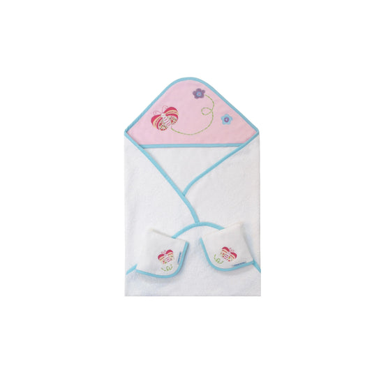 Abracadabra Hooded Baby Bath Towel Set-100% Terry Cotton-With 2 Face Washers-Papillion