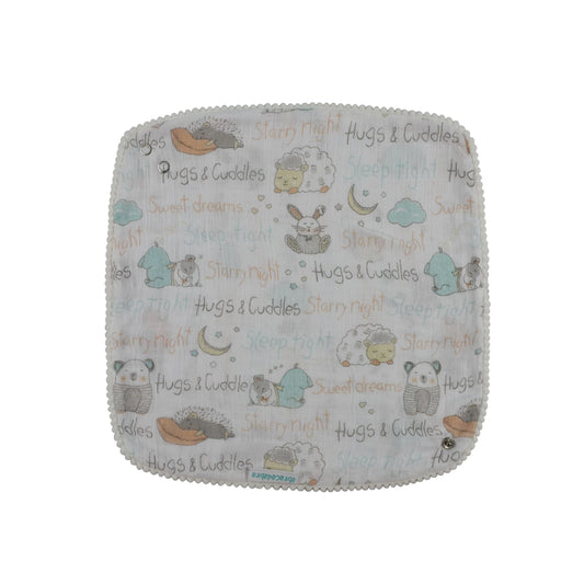 Abracadabra Muslin Bandana Bibs-Bunny Garden-Foldable-With Snap Button-Pack of 3-For Infants